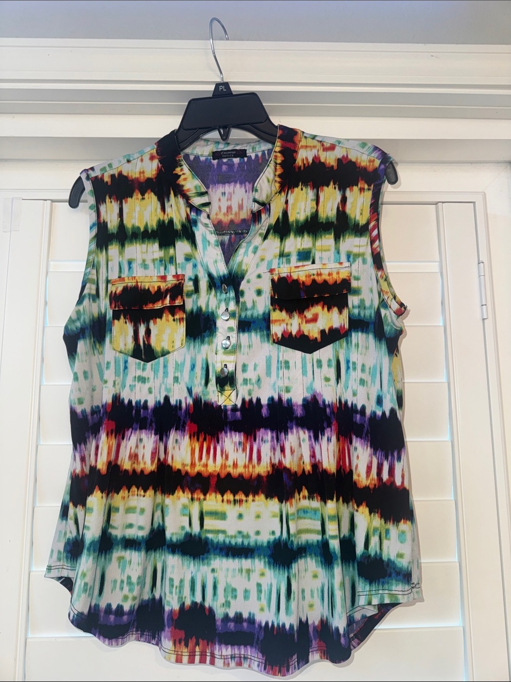 Cocomo Multicolor Tie-Dye Sleeveless V-Neck Camisole